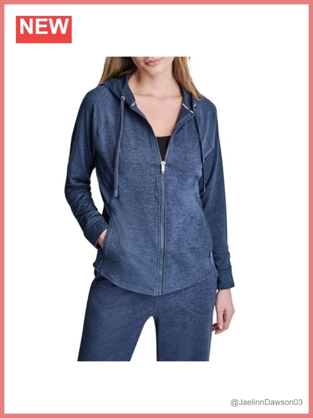 Spacedye Full Zip Hoodie with Pockets Athletic Fit Long Sleeve